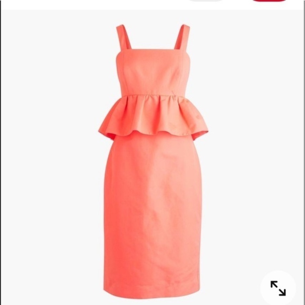 J. Crew Peplum Party Dress in classic fraille Sz 4​ - Picture 2 of 10